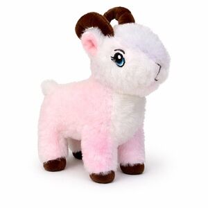 Plush Ram Stuffed Animal - Pink and White Soft Toy